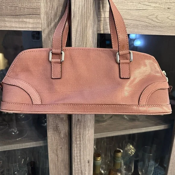 Burberry Pink Leather Shoulder Bag Vintage - Picture 11 of 11